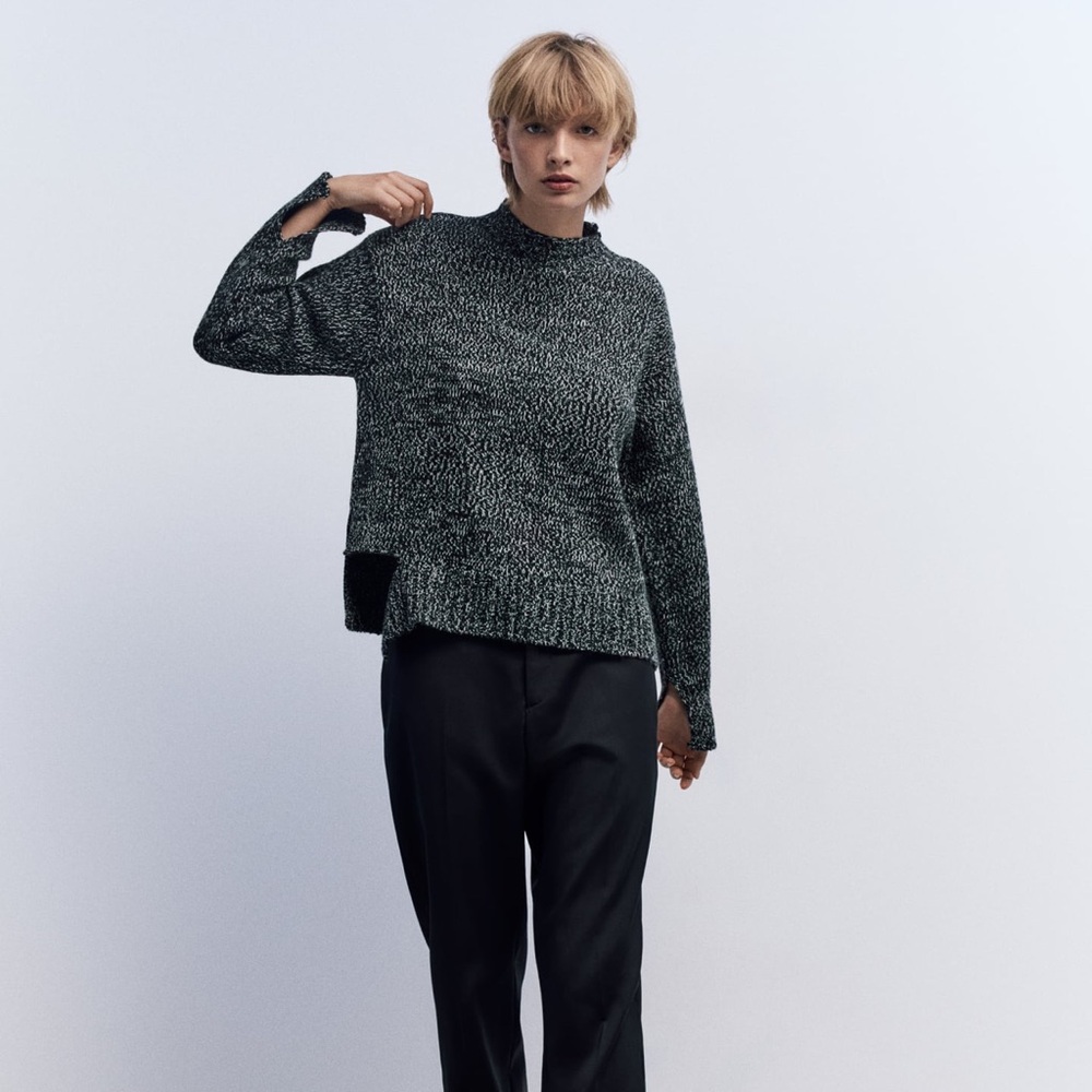 Zara Slit Hem Sweater